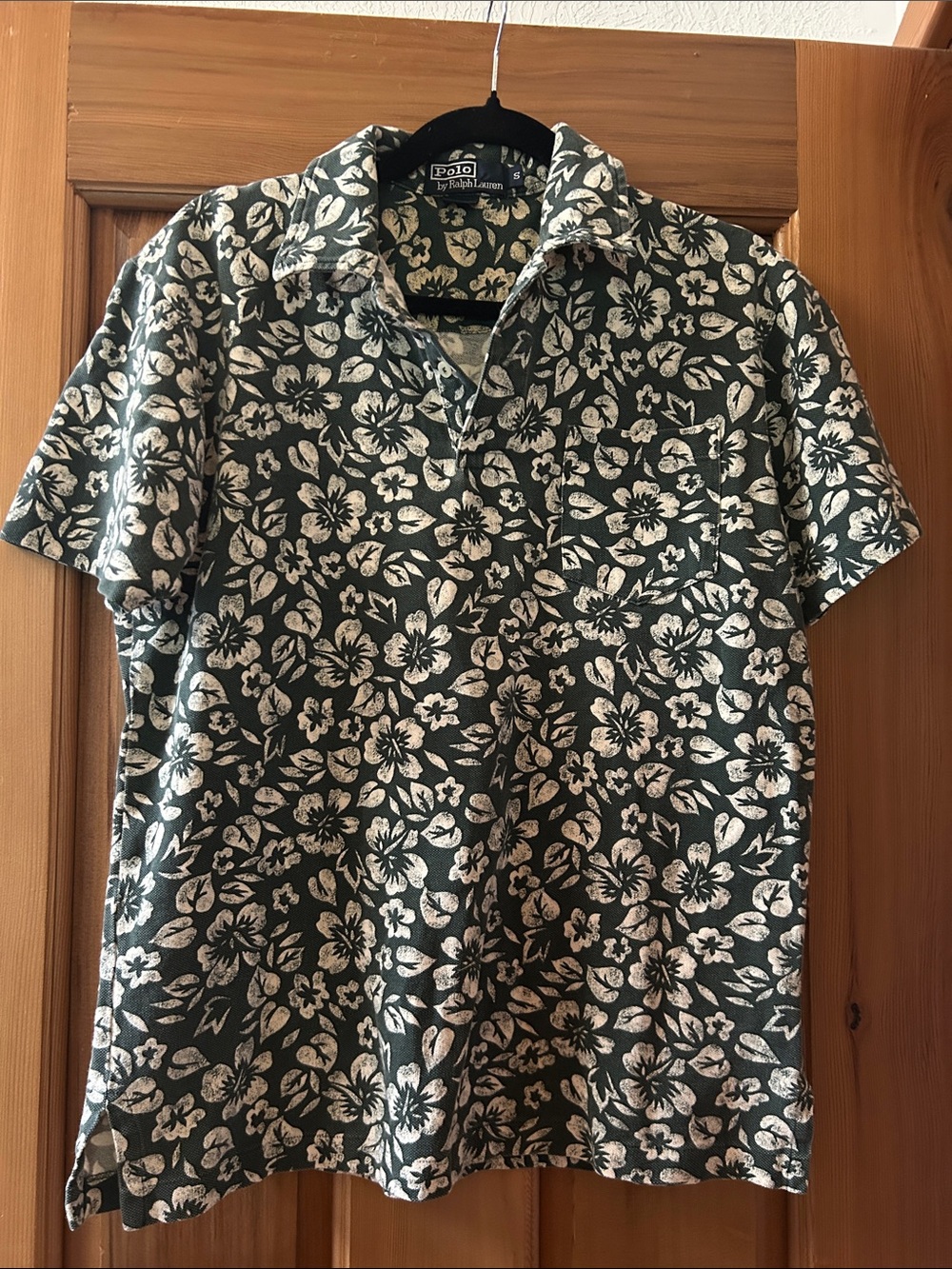 Polo by Ralph Lauren Green Polo with White Floral Print